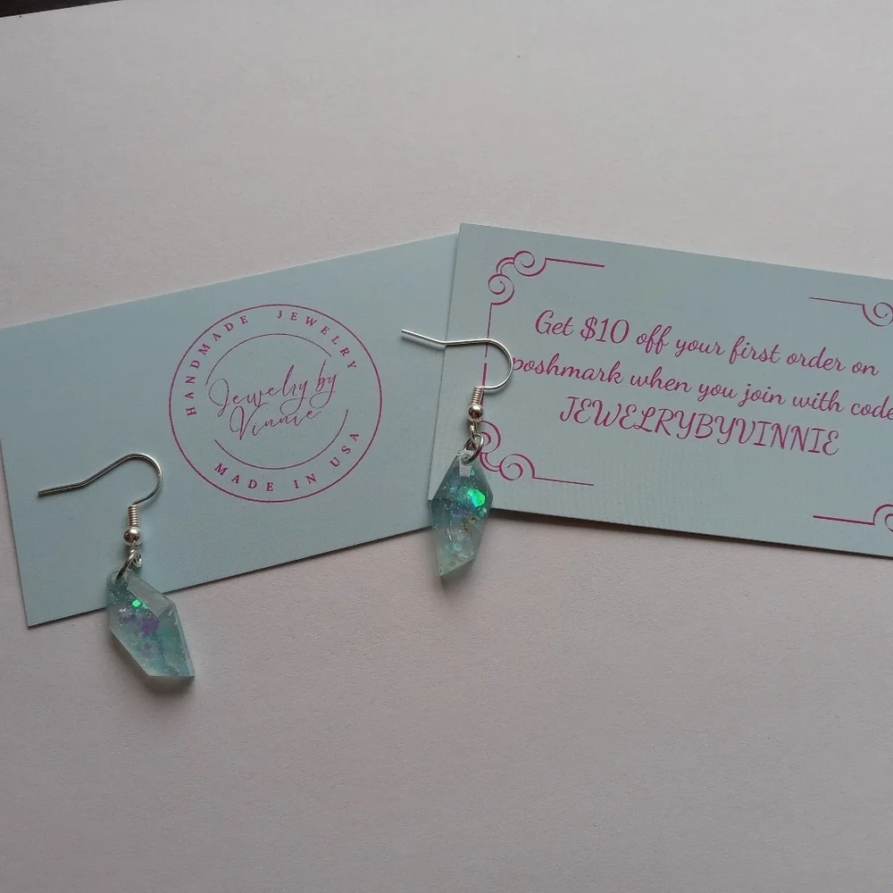 Hand Crafted Iridescent Earrings